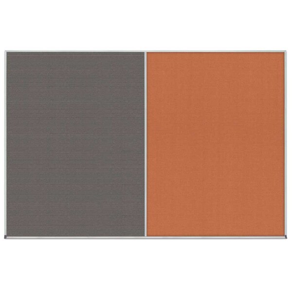 Enclosed Corkboard, 1 Door, 18"x24", 4" Fra, UV3407-SATIN-CORK
